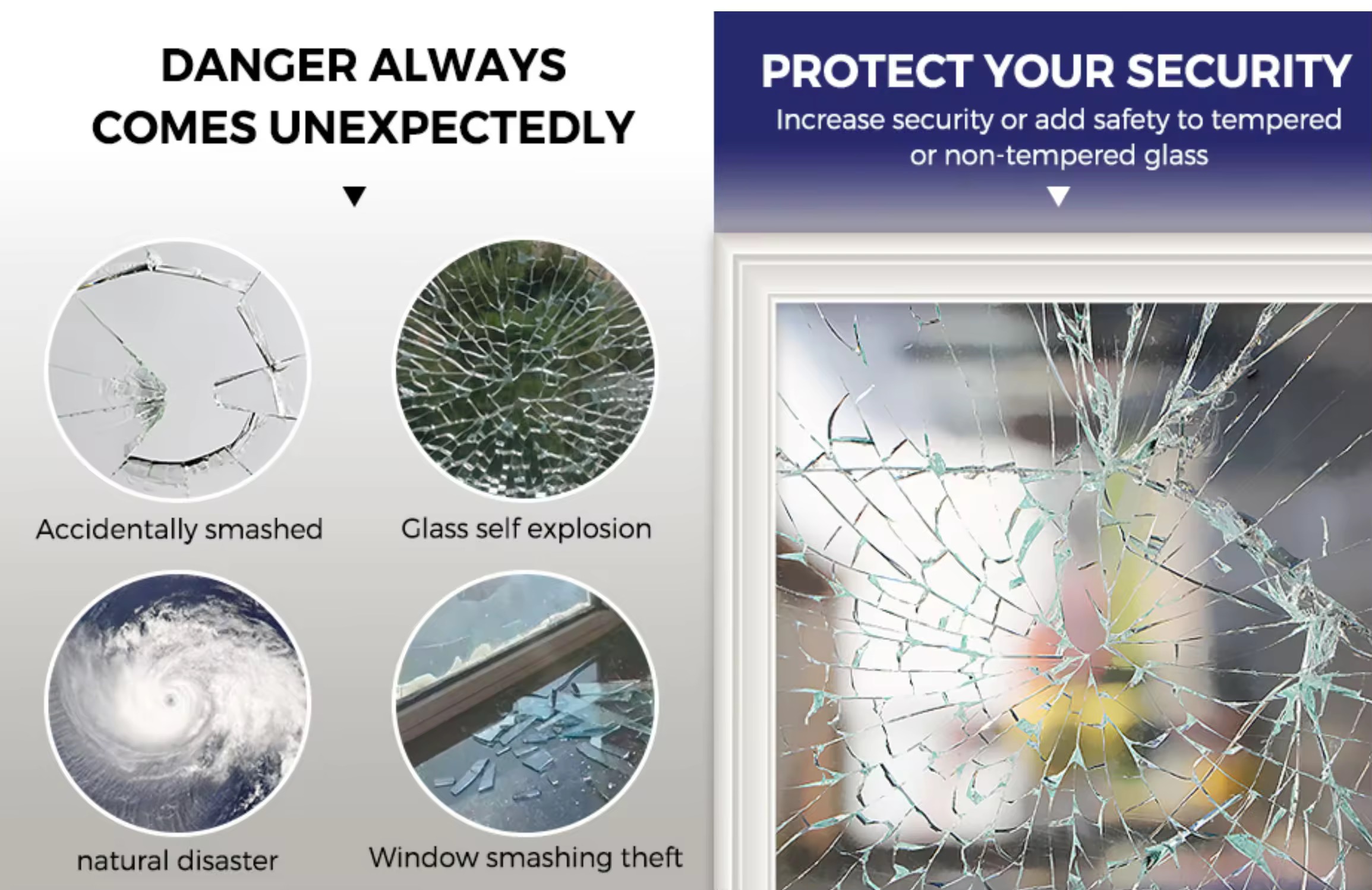 Transparent Safety Film 2mil 4mil 8mil12 mil